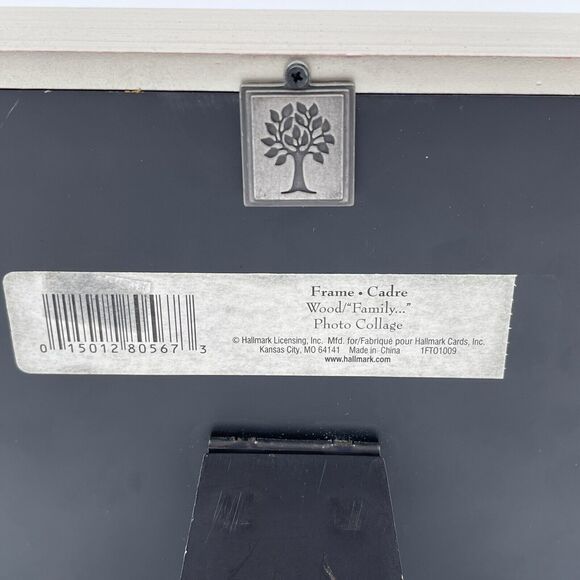 Hallmark FAMILY Photo Shadowbox with 3 Heart Magnets Collage Silver Square Frame - Picture 6 of 12